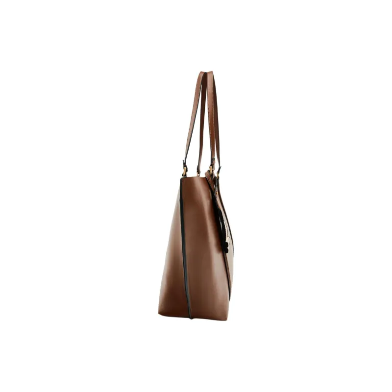 ZARA Polyurethane Tote Bag Shopping Bag Handbag Shoulder Bag Women's Brown-2