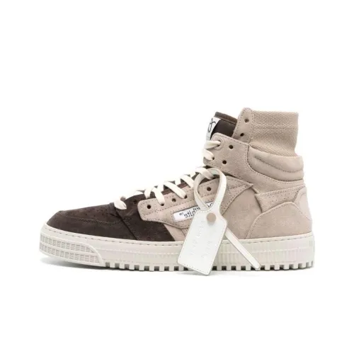 OFF-WHITE Skateboard Shoes Men High-Top Overall Brown