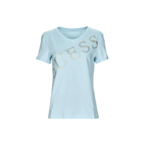 GUESS T-Shirts Women's Sky Blue