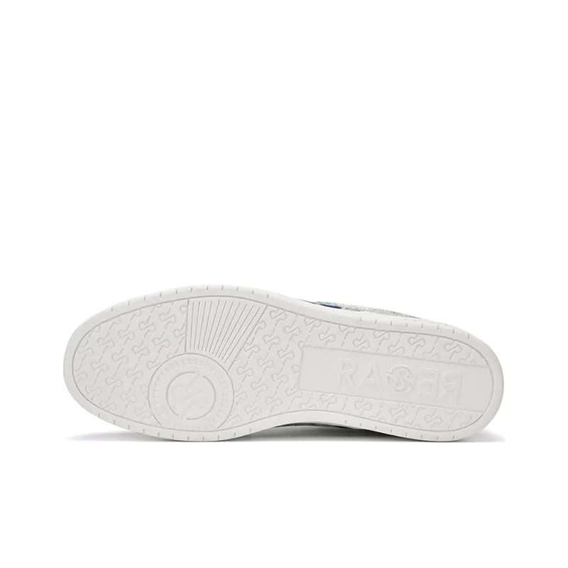 RARE Wear resistant And Lightweight Low Top Skateboard Shoes Men's White Blue-4