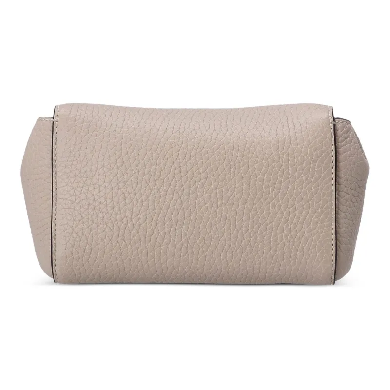 Mulberry Leather Shoulder Bag, Crossbody Bag Mini Women's Chalk White-2