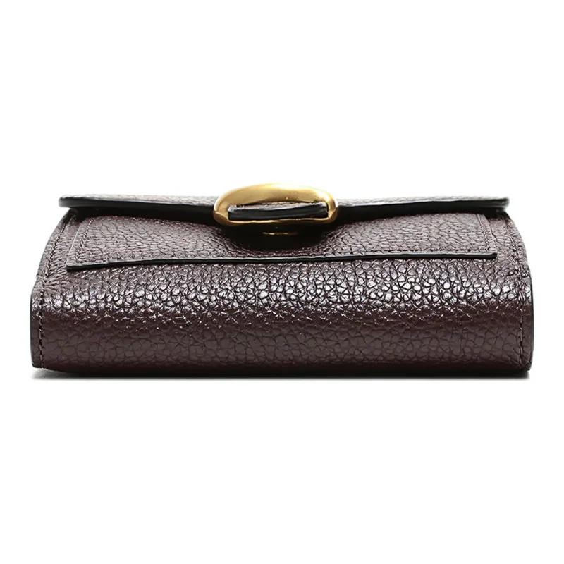 COACH Tabby Leather Clutch Envelope Bag, Coin Purse, Wallet Women's Brown Red-4