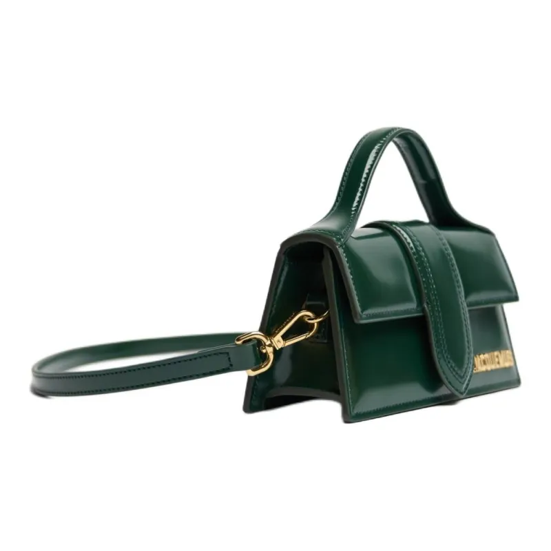 Jacquemus Le Bambino Calfskin Shoulder Bag, Crossbody Bag, Handbag Trumpets Women's Dark Green-1