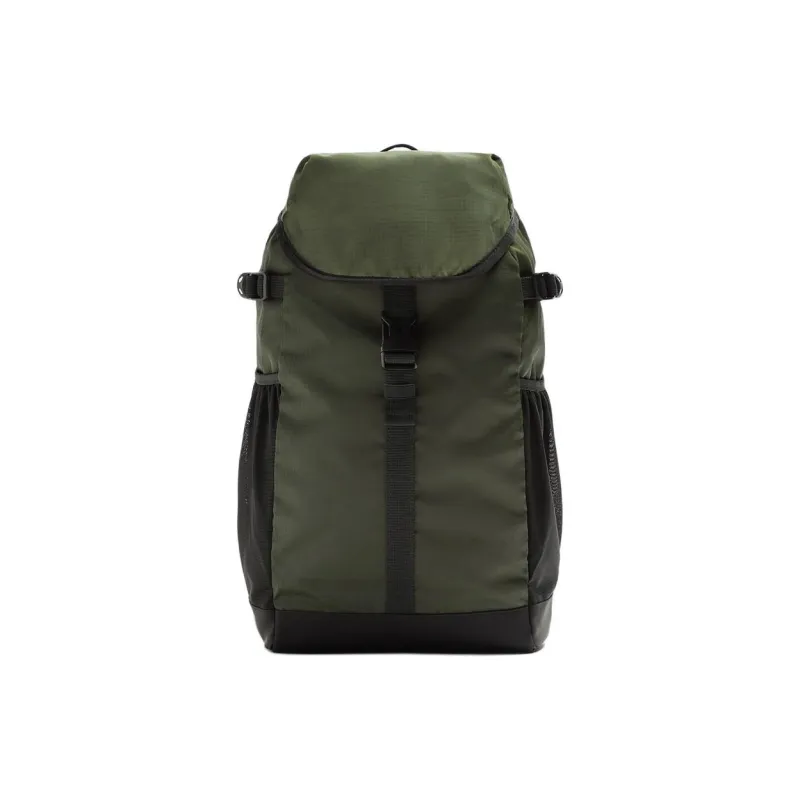 ZARA Polyester Backpack Large Size Men's Khaki Green-0
