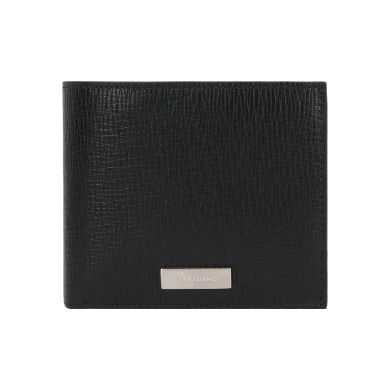 FERRAGAMO Calfskin Wallet Men's Black-0