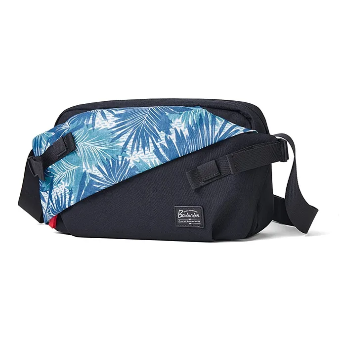 BOSTANTEN Fabric Sling Bag Regular Men's Black/Gray-2