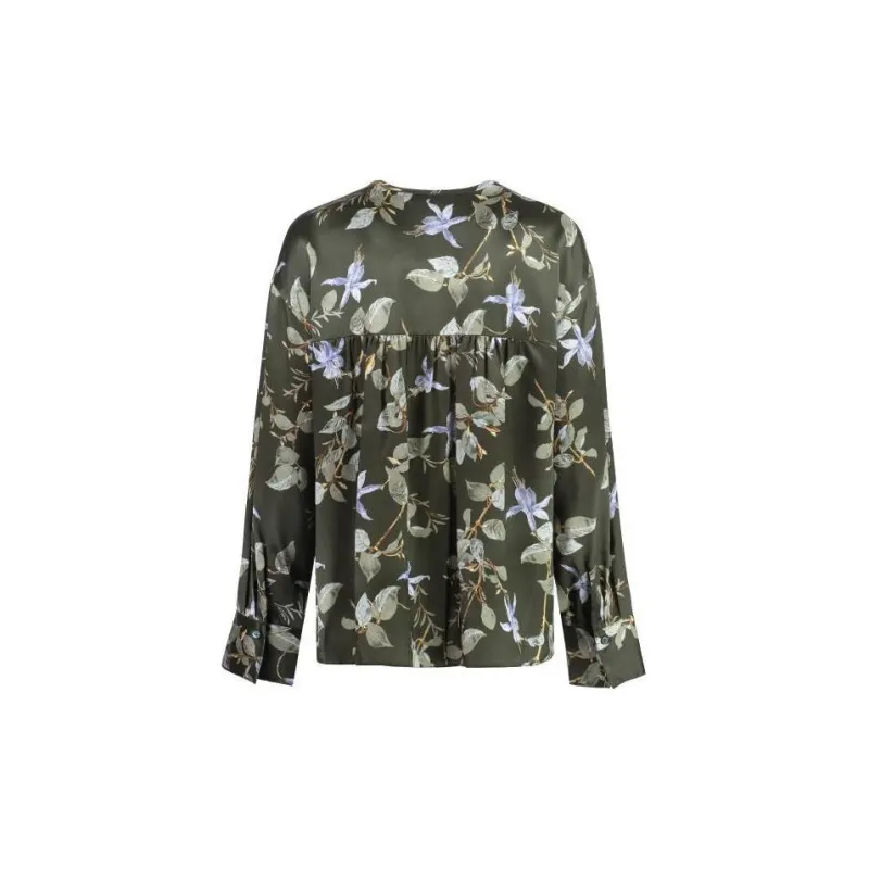 VINCE Bellflower Silk Blouse-1