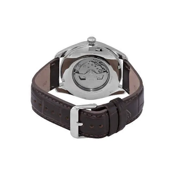 ORIENT Automatic Mechanical Movement Leather Strap Watch Men's Watches Silver Dial-1