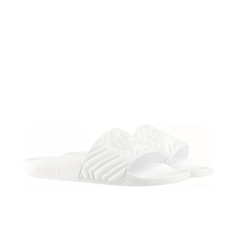 GUCCI Matelasse Slide White-1