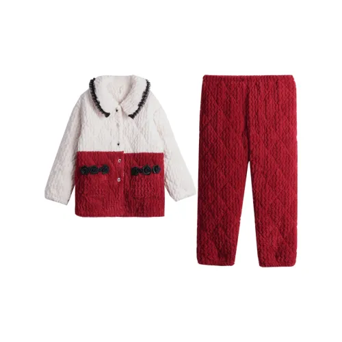 Dorame Pajama Set Women's Burgundy