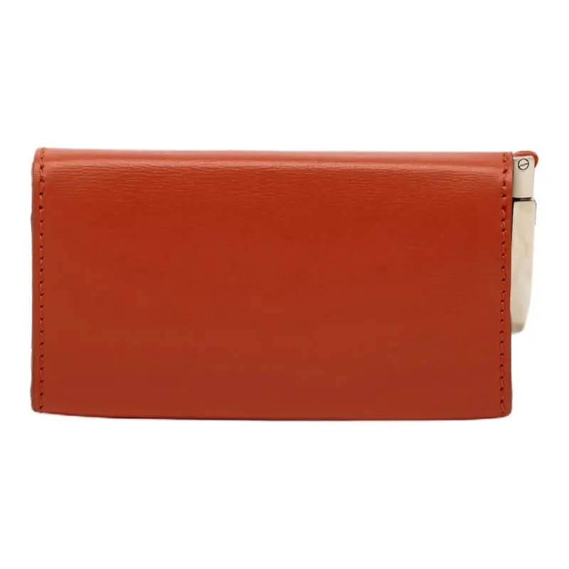 FERRAGAMO Palm Calfskin Clutch Men's Red Terracotta-2