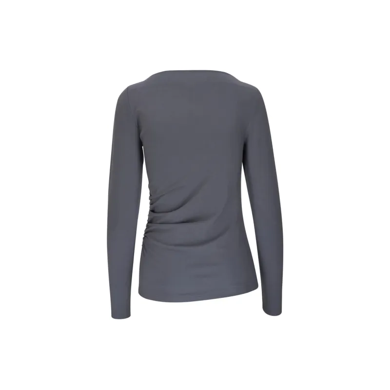 VINCE Gathered-detail T-shirt-1