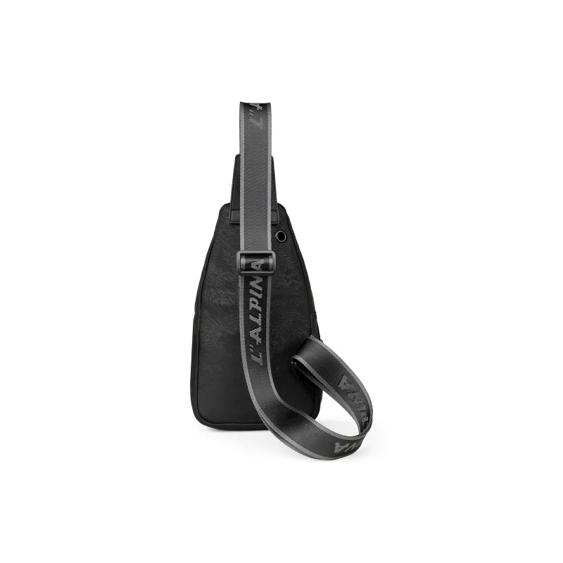 L'ALPINA Nylon Shoulder Bag, Crossbody Bag, Backpack, Sling Bag Regular Men's Black-2