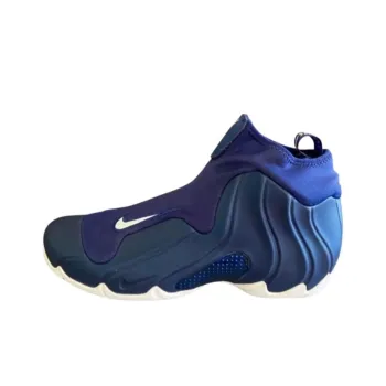 Nike Air Flightposite Cushioning Anti Slip And Wear Resistant Mid Top Vintage Basketball Shoes Men's Dark Blue