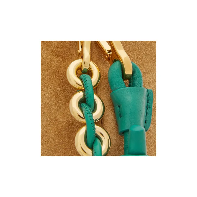 LOEWE Flamenco Nappa Sheepskin One Shoulder Crossbody Clutch Mini Women's Jadeite Green-9