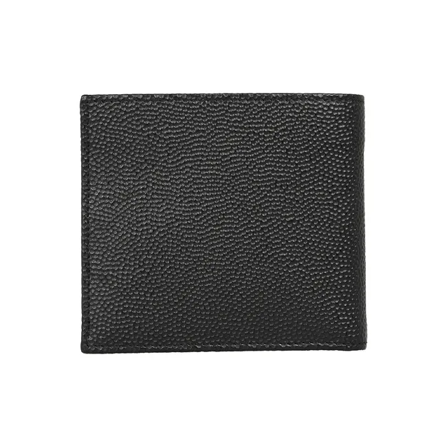 BALLY Cow Leather Leather Clip Zero Wallet Wallet Men's Black-2