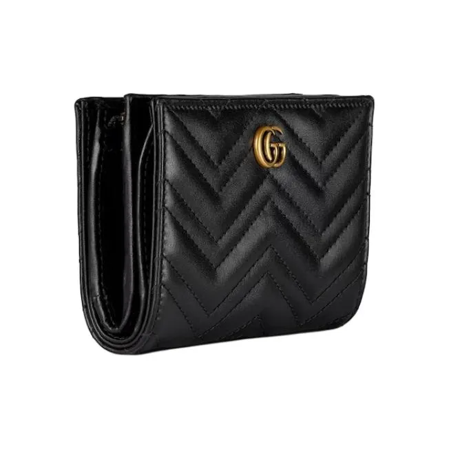 GUCCI GG Marmont Leather Wallet Women's Black-1