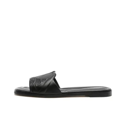 Alexander McQueen Logo embossed Leather Sandals Women's