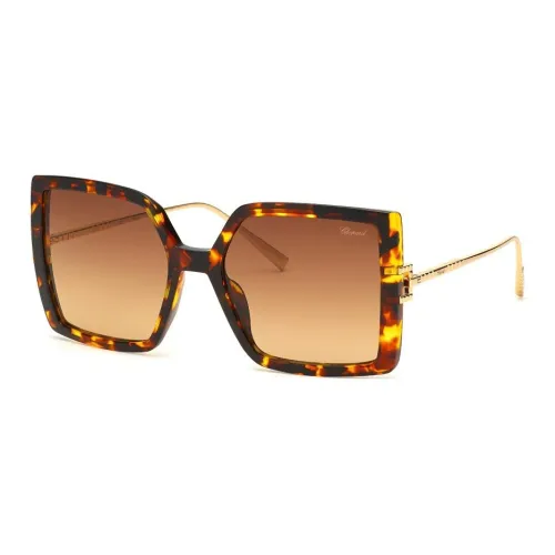 CHOPARD Titanium Plate Frame With Biodegradable Acetic Acid Fiber Irregular Shape Sunglasses Women's Tortoiseshell