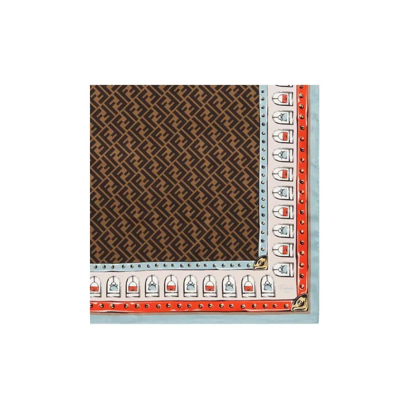 FENDI Silk Scarves Unisex Multicolor-2