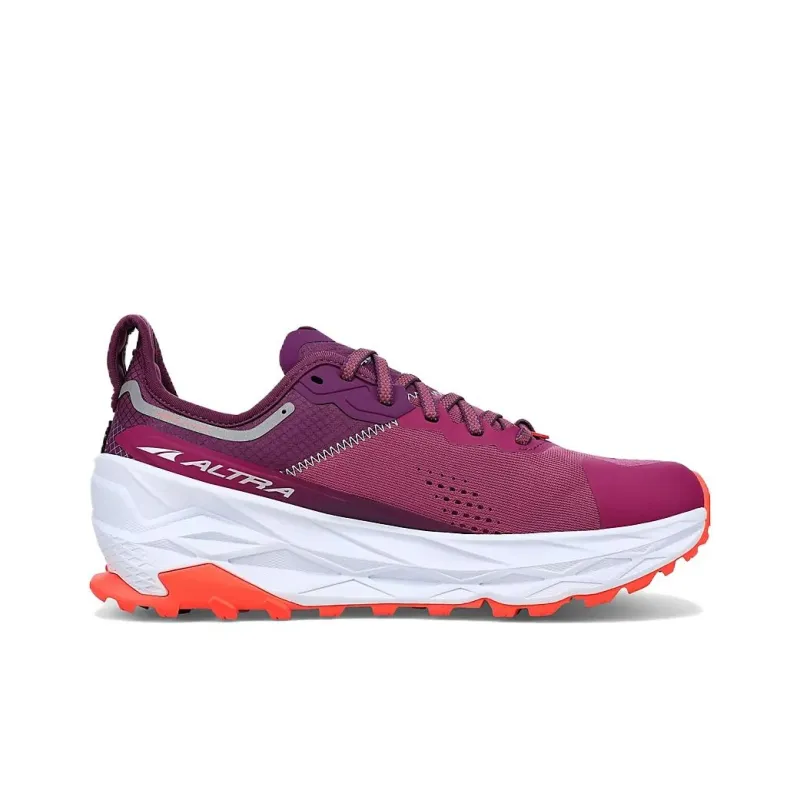 Altra Olympus 5 Cushioning Anti Slip And Wear Resistant Low Top Running Shoes Women's Purple Orange White-1