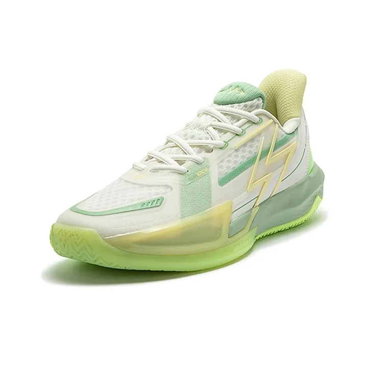 361° Big3 4.0 QUICK Mojito Cushioning Anti Slip Wear Resistant Breathability Low Top Basketball Shoes Men's White Green-1