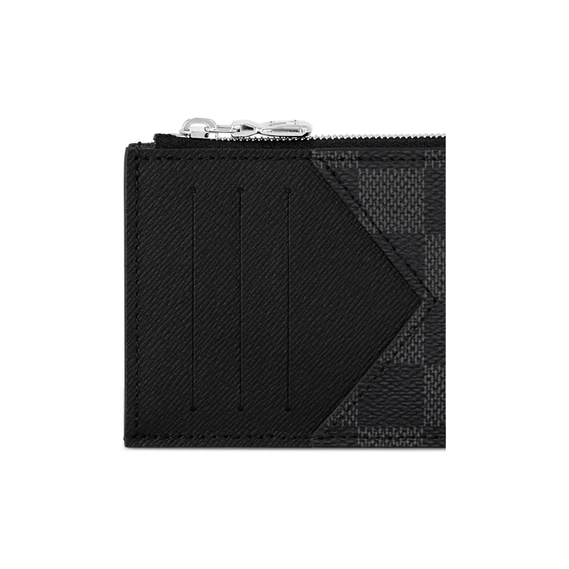 LOUIS VUITTON Coin Card Holder Damier Graphite Grey/Black-4