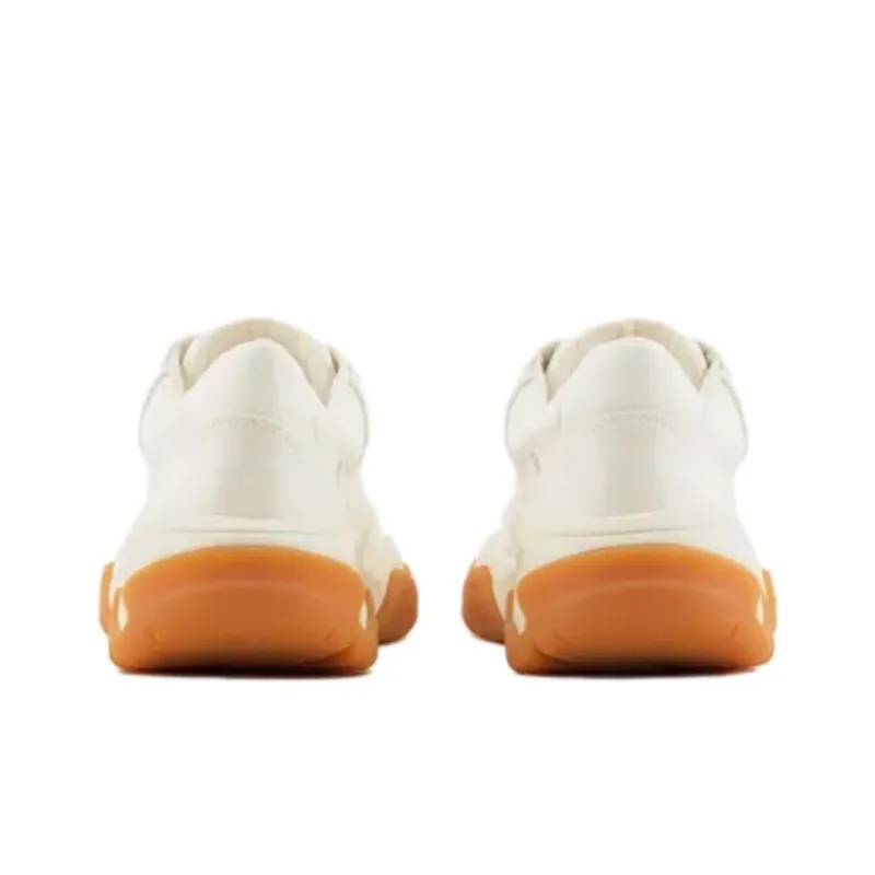 ARMANI EXCHANGE Wear-resistant And Lightweight Low-Top Casual Shoes Women's White Pink Yellow-2