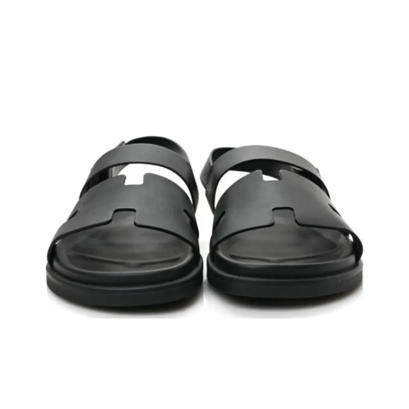 HERMES Genius Beach Sandals Men's Black-3