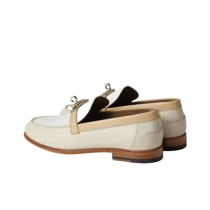 HERMES Destin Casual Single Shoes Women's White-3