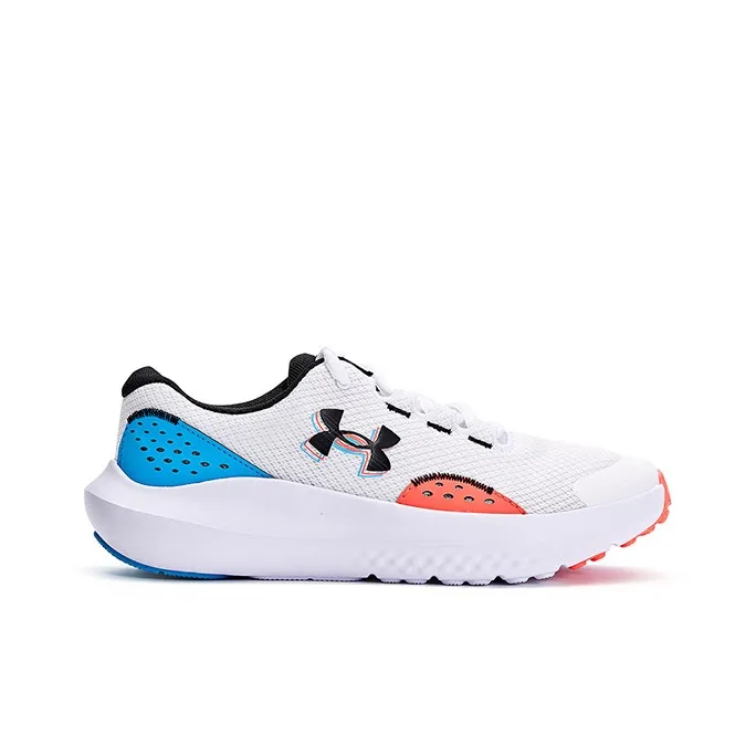 Under Armour Anti Slip Wear Resistant Breathable Moisture Wicking Full Coverage Low Top Running Shoes Unisex White-1