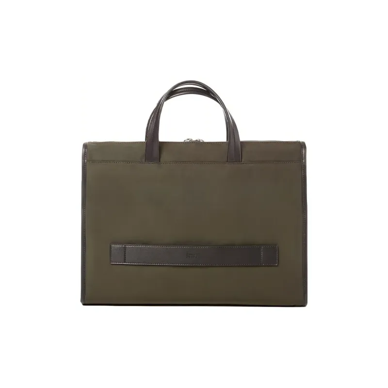 SAMSONITE Fabric Satchel Bag Briefcase Handbag Regular Unisex Black/Khaki-3