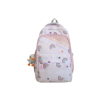 FAMAN Nylon Backpack Women's Black/Pink/Blue/Purple/Green/White