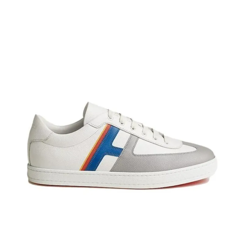 HERMES Boomerang Low Top Skateboard Shoes Men's White-1
