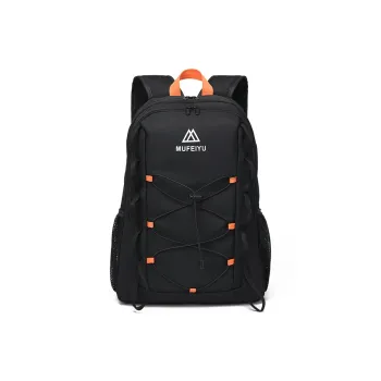 Travel Oxford Laptop Backpack Regular Unisex Black/White