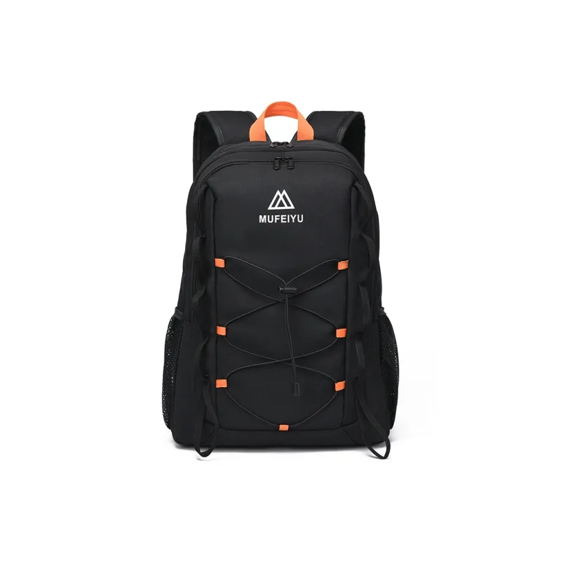 Travel Oxford Laptop Backpack Regular Unisex Black/White-0