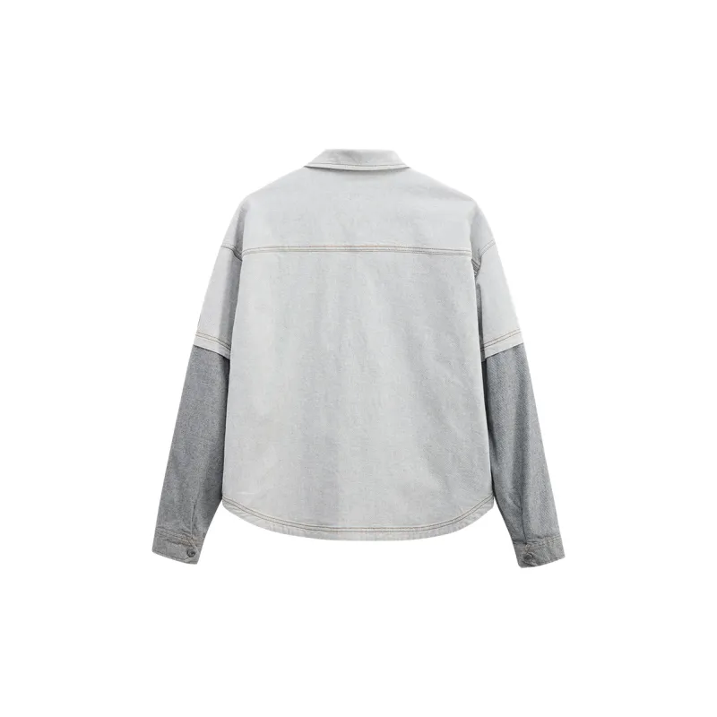 ONIARAI Shirts Men Denim Gray-1