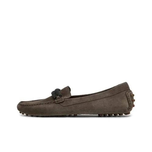 Brunello Cucinelli Monili-trim Leather Loafers