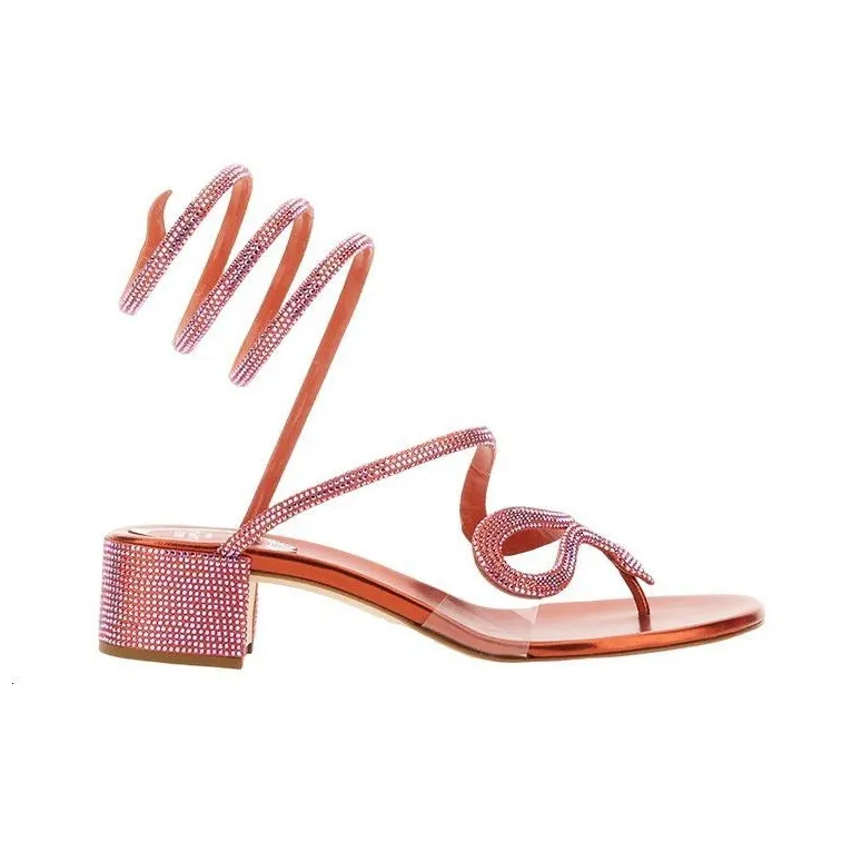 René Caovilla Rhinestone embellished Mid heel Sandals-1