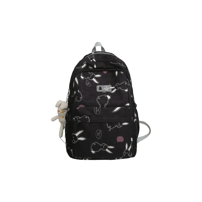 FAMAN Nylon Rabbit Backpack Regular Women's Black/Green/Blue/Pink/White/Purple-5