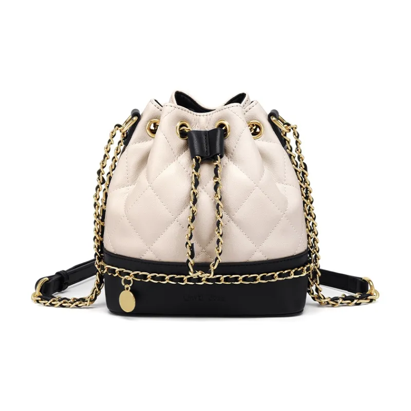 CinvaiKrose Shoulder Bags White Diamond Pattern-1