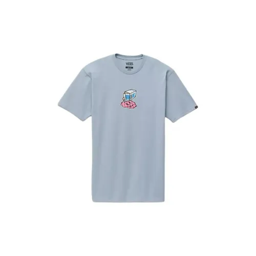 Vans SPILLED WARP T-Shirts Men Gray Blue