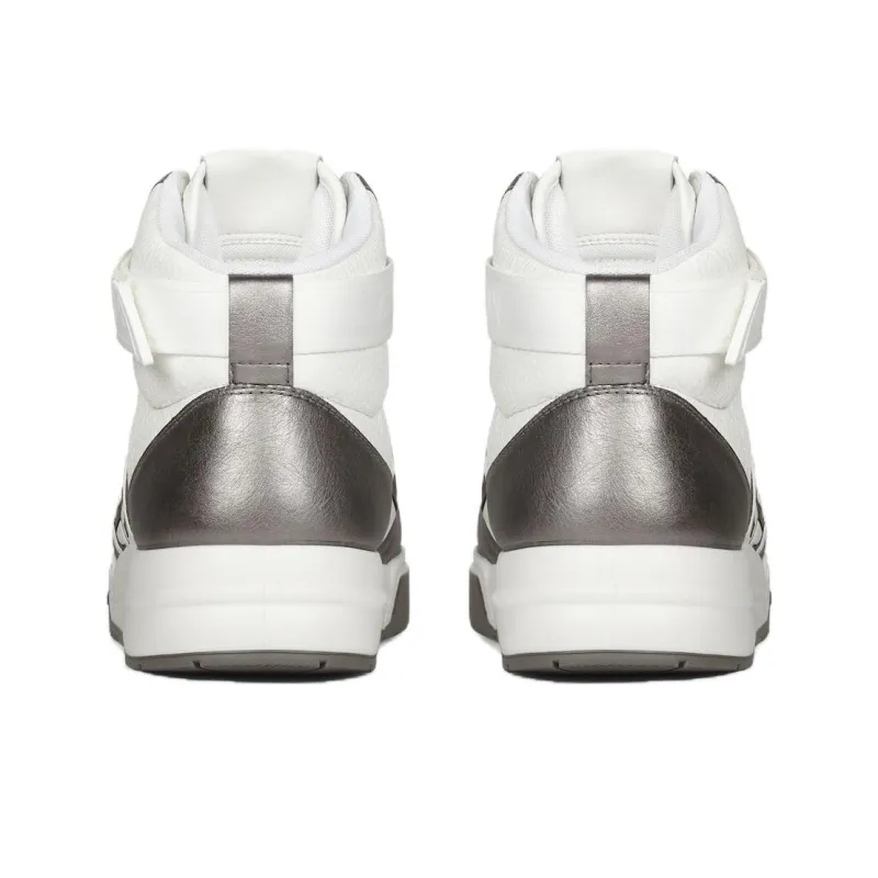 Givenchy High Top Skateboard Shoes Men's Silver Gray-4