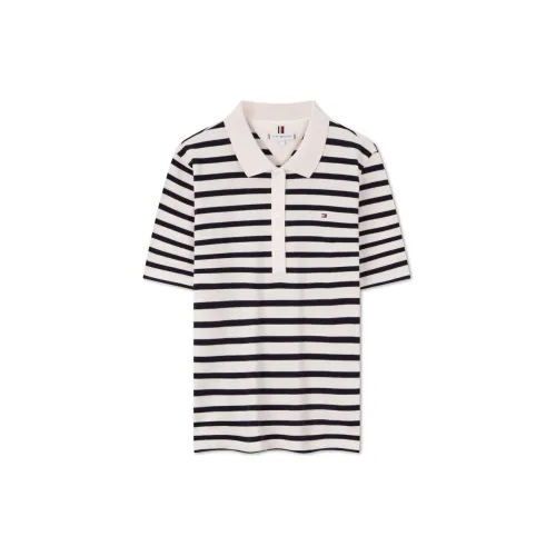 Tommy Hilfiger Polo Shirts Women's Black/White Stripes 03M