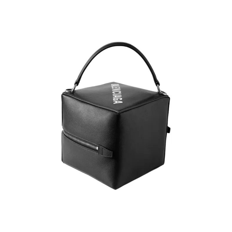 Balenciaga Leather Shoulder Bag 4x4 Small Size Women's Black-1