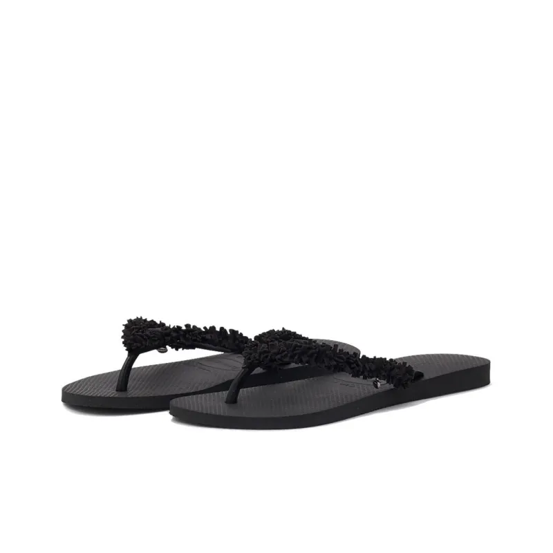 Havaianas Slim Fringe Stylish Sandals Women's Fireburst Black-2