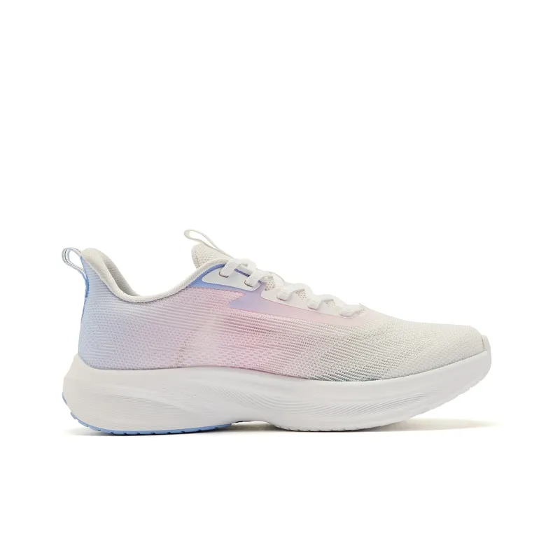 QIAODAN Light Speed 4.0 Breathable Lightweight Low Top Sprint Running Shoes Women's White Blue-1