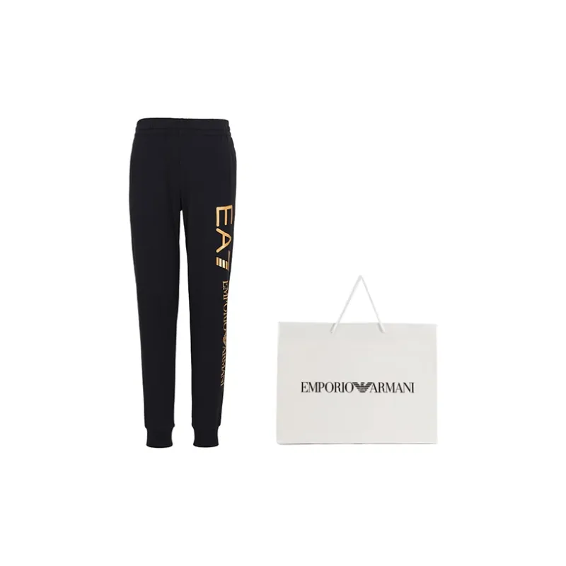 EMPORIO ARMANI Logo Printed Tapered Track Pants-3