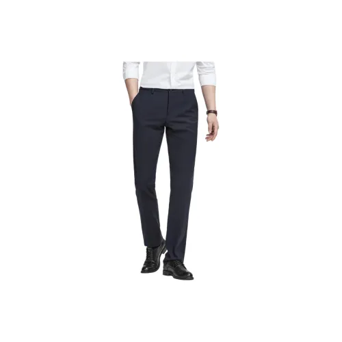 GOLDLION Suit Trousers Men Navy Blue