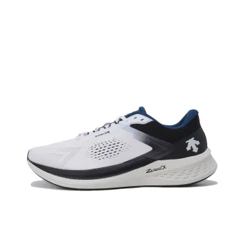 DESCENTE ENERZITE SUPER V3 Abrasion Resistant Breathable Low Top Running Shoes Unisex White Black